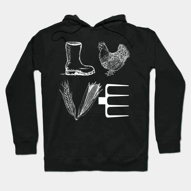 Love Chicken Hoodie by LotusTee